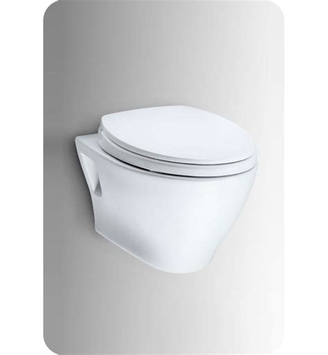 TOTO CT418FG#01 Toto Aquia® Wall-Hung Dual-Flush Toilet, 1.6GPF & 0.9GPF with CEFIONTECT Glaze ...