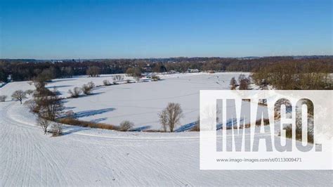 Weather pictures feature aerial photograph district Vechta recreation park Hartensbergsee