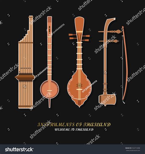 Thai Instruments Vector Stock Vector (Royalty Free) 554713498 ...