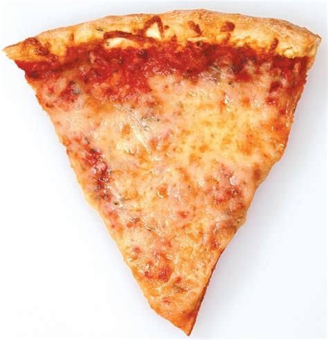 Slice of Cheese Pizza on White Background - Prepared Food Photos, Inc.