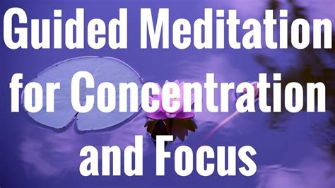 Guided Meditation for Concentration and Focus - YouTube