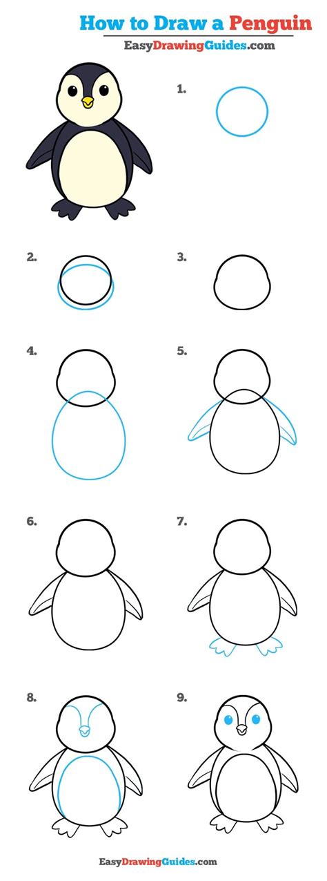 Penguin Drawing Step By Step at PaintingValley.com | Explore collection ...