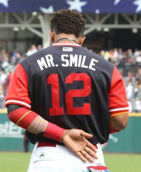 Cleveland Indians 'Mr. Smile' Francisco Lindor, during the National ...