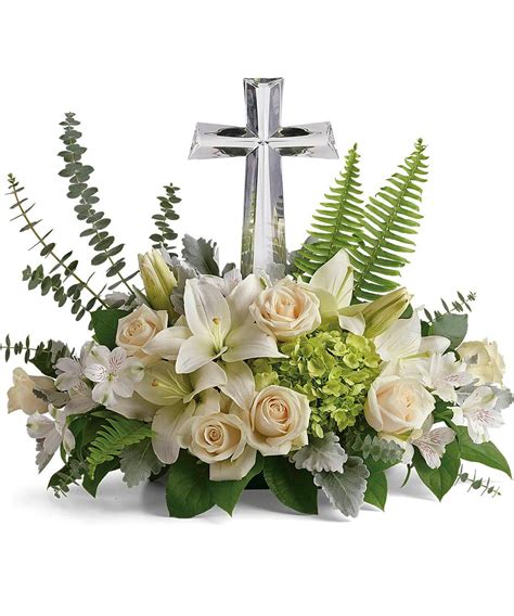 Crystal Cross - Funeral Flowers - Blossom Flowers - White Plains ...