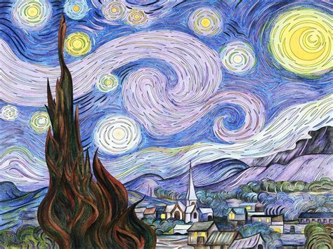 The Starry Night Vincent Van Gogh