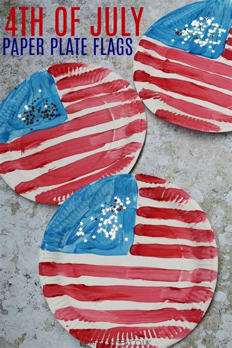 4th of July Crafts for Kids: Paper Plate Flag | July crafts, Paper plate crafts, Fourth of july ...