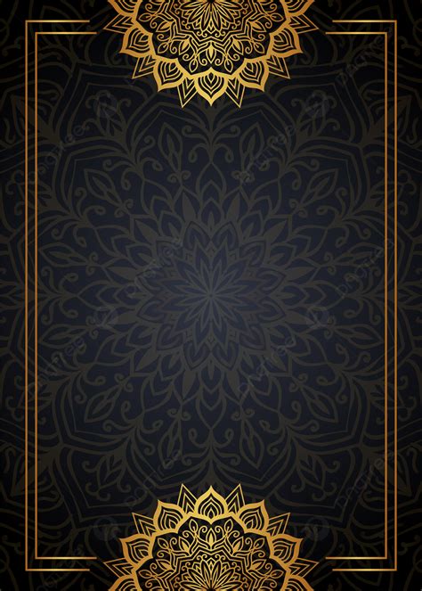 Luxury Royal Golden Mandala Background With Borders For Invitation And ...