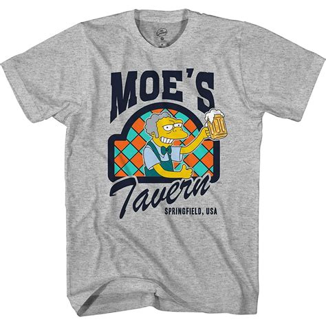 The Simpsons Mens' Bart Simpson Classic Shirt Homer, Bart, Krusty and Moes Tavern Tee T-Shirt ...