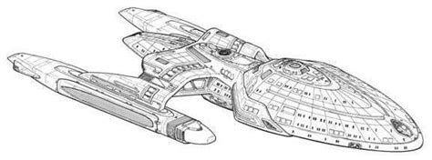 Starfleet ships — Voyager concept art by Rick Sternbach