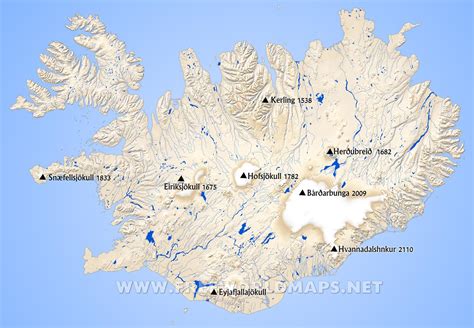 Iceland Physical Map