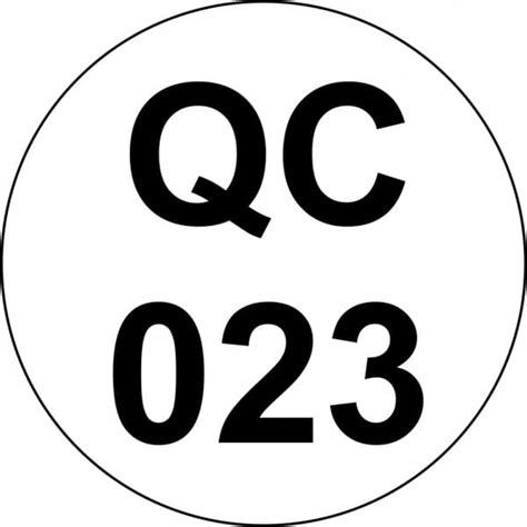 Customised QC Inspection Stamp - Number Circle | Stamps4u.co.uk