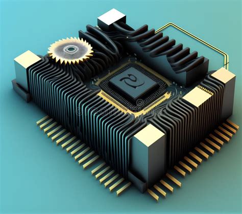 CPU and GPU Chip Concept, Generative AI Illustration Stock Illustration ...