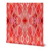Intense version - Cherry Red Abstract Wallpaper | Spoonflower