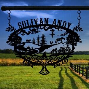 Custom Metal Farmhouse Sign, Custom Unique Family Gift, Personalized ...