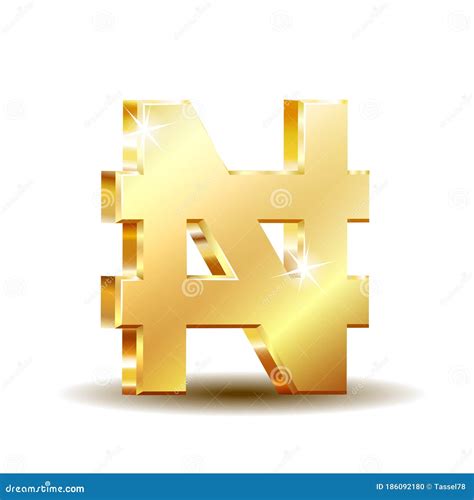 Golden Nigerian Naira Sign Royalty-Free Stock Photo | CartoonDealer.com #189254649