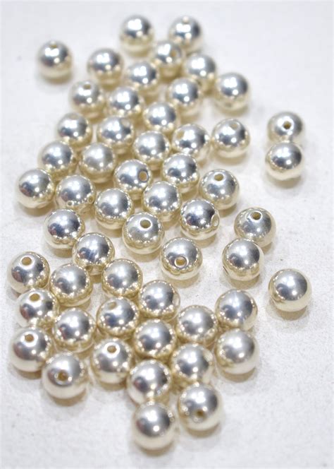 Reserve all Beads Bright Silver Round Beads 14mm