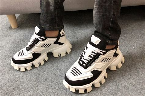 Prada 2EG293 Cloudbust Thunder knit sneakers White/Black Fabric – Unrb.ru | Replica Hermes ...