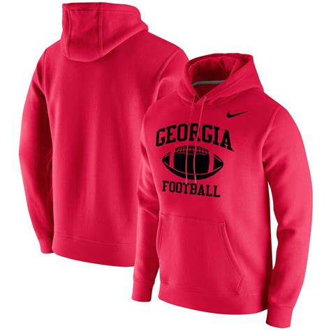 Georgia Bulldogs Nike Retro Football Club Fleece Pullover Hoodie - Red ...