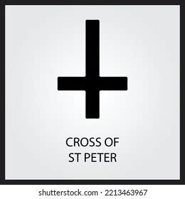 Cross St Peter Religious Icon Vector Stock Vector (Royalty Free) 2213463967 | Shutterstock