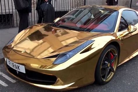 Ferrari, you've never seen this: it's completely covered in gold