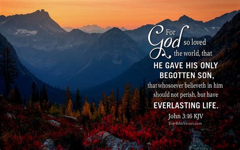 John 3:16 Christian Bible Verse Desktop Wallpapers