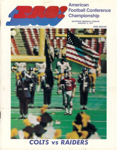 NFL Program: Baltimore Colts vs. Oakland Raiders (January 3, 1971 ...