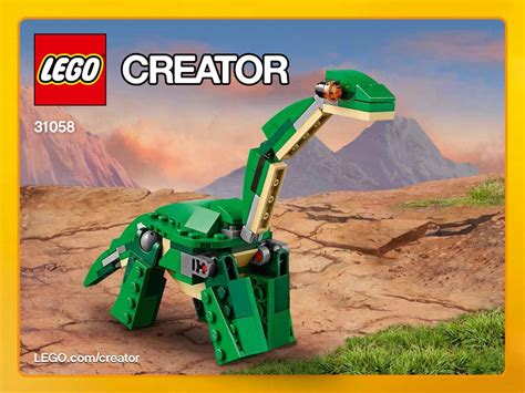 LEGO 31058-1-b3 Brontosaurus (2017 Creator > Creator 3-in-1 ...