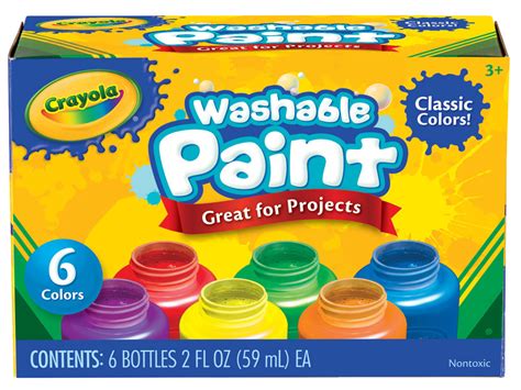 Crayola Washable Kids Paints Pack 6 Classic