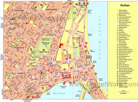 Durban Map - South Africa