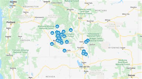 Idaho Hot Springs Map – Detailed Map and List on Hot Springs in Idaho