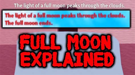 Explaining " The light a of full moon peaks through the clouds " Blox ...