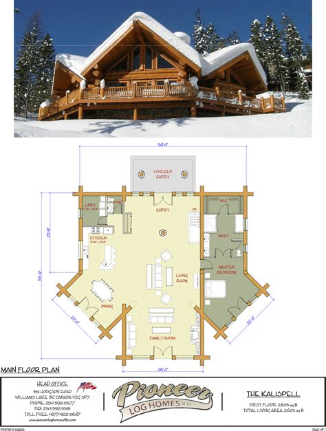 Kalispell - Pioneer Log Homes Midwest Log Home Floor Plans, Rustic ...