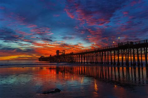 Surreal Sunset at the Pier in Oceanside | Oceanside pier, San diego vacation, Sunset