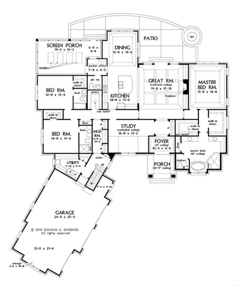 Country Style House Plan - 3 Beds 3.50 Baths 3322 Sq/Ft Plan #929-1006 Floor Plan - Main Floor ...