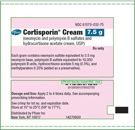 Cortisporin Cream: Package Insert - Drugs.com