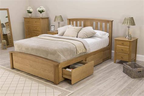 Royal Ascot Solid Oak Storage Bed Frame - 4ft6 Double: Amazon.co.uk: Kitchen & Home