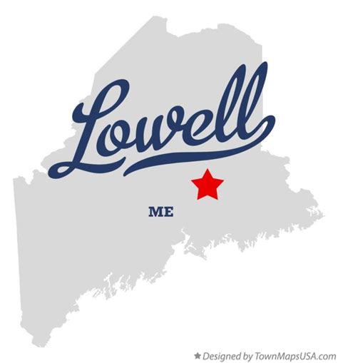 Map of Lowell, ME, Maine