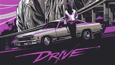 HD wallpaper: pink Drive neon signage, movies, typography, Film posters, Ryan Gosling ...