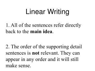 PPT - Linear Writing PowerPoint Presentation, free download - ID:505716