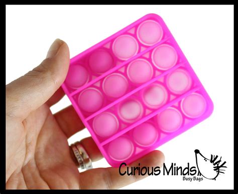 Mini 3" Geometric Shapes Bubble Pop Fidget Toy - Silicone Push Poke Bu | Curious Minds Busy Bags