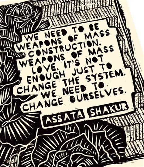 Assata Shakur Quote Lovesocial Change Activism Lino Style - Etsy