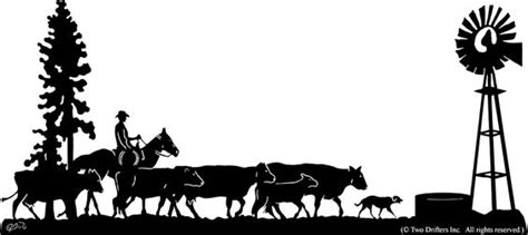 Cattle Drive Silhouette at GetDrawings | Free download