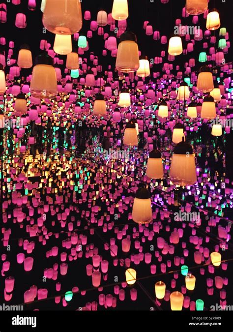 The Forest of Resonating Lamps at teamLabs Borderless, Tokyo, Japan Stock Photo - Alamy