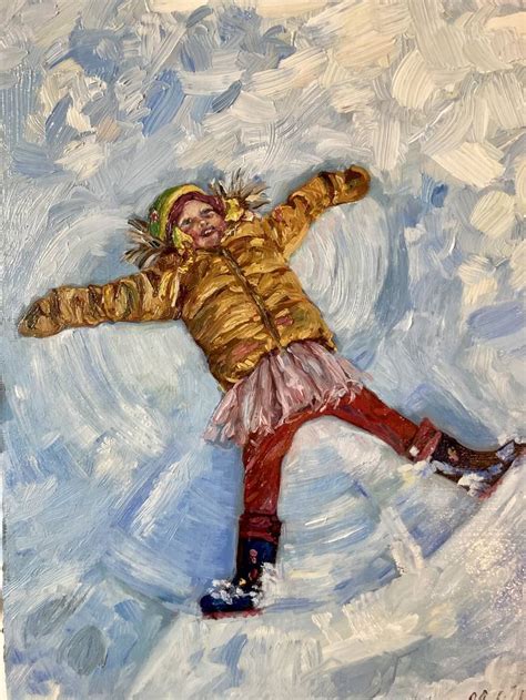 Snow Angel Painting by Catherine Corfield | Saatchi Art