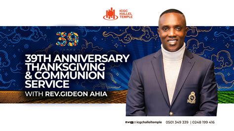 39TH ANNIVERSARY THANKSGIVING & COMMUNION SERVICE[LIVE] WITH REV. GIDEON AHIA | Copyright ...