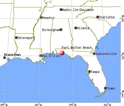 Map Of Florida Showing Fort Walton Beach – Map Vector