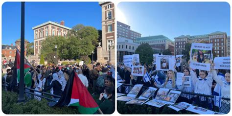 At Columbia University, dueling rallies about Israel and Palestine – The Forward