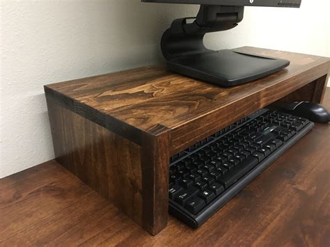 LED 26" Computer Monitor Riser Stand in Rustic Hardwood – JDi Home