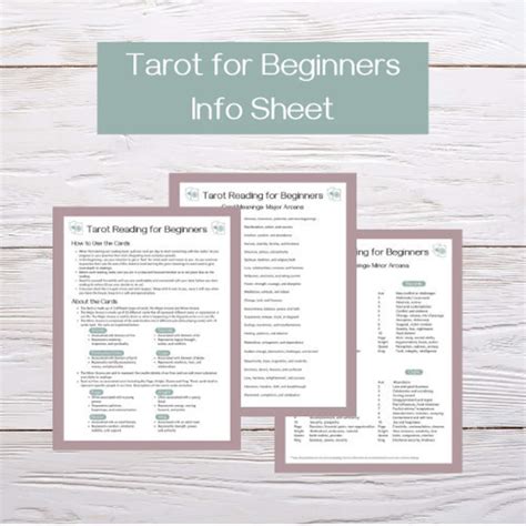 Tarot Reading Guide Tarot for Beginners Tarot Reading How | Etsy