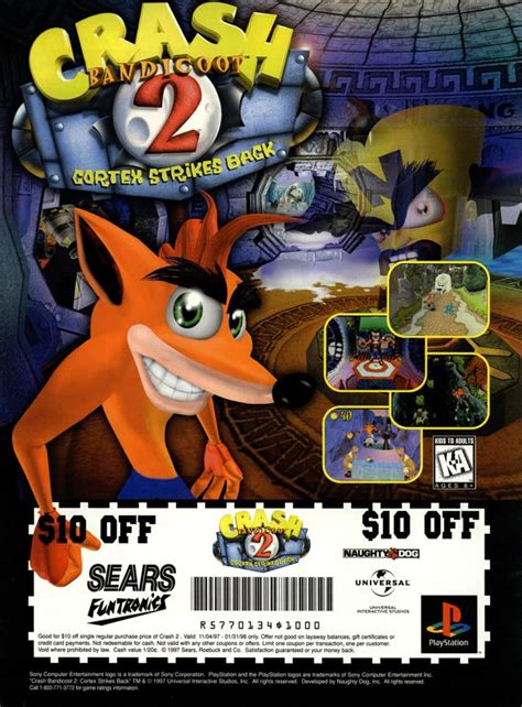 Crash Bandicoot 2: Cortex Strikes Back official promotional image - MobyGames